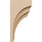 Ekena Millwork 9"W x 9"D x 18"H Wide Rockford Rough Cedar Woodgrain TimberThane Corbel, Primed Tan CORUR09X09X18ROCRCPR - alternate 3